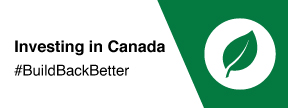Investing in Canada #BuildBackBetter (logo)
