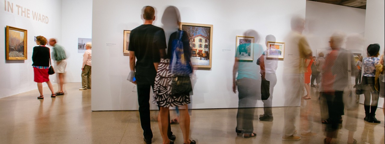 People viewing art