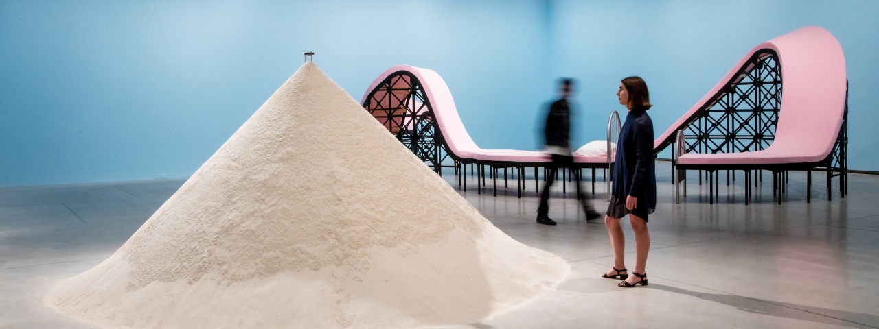 an installation view from if sand were stone
