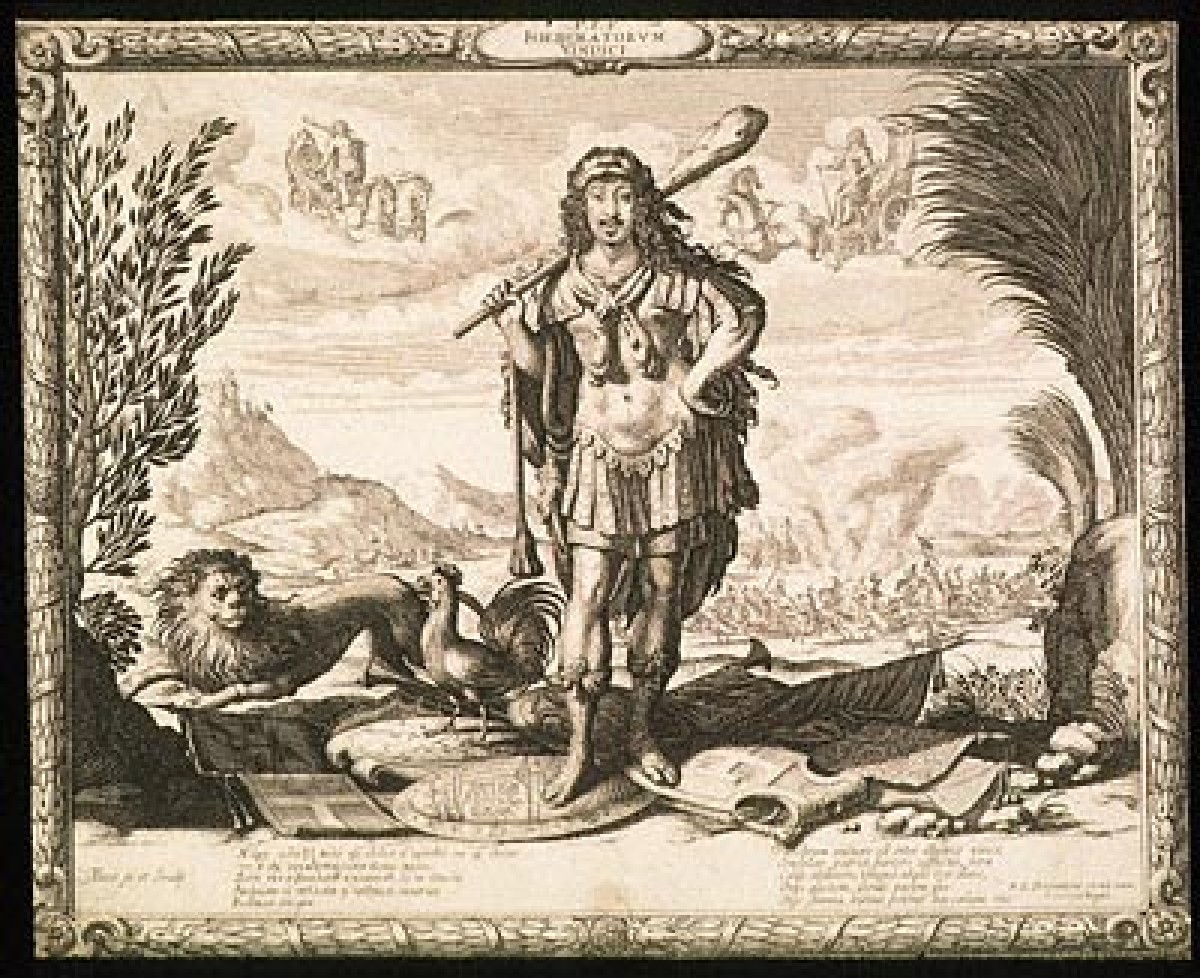 Abraham Bosse (French, 1602-1676) "Louis XIII as Hercules" 