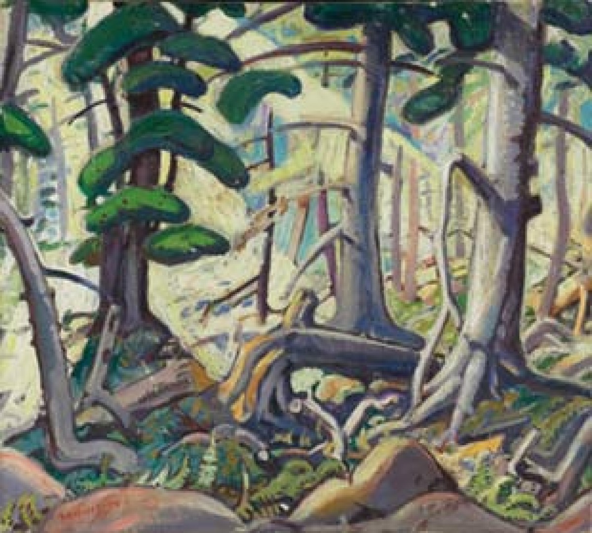 Arthur Lismer Sunlight in a Wood (detail), 1930