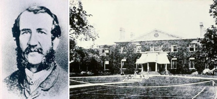 a sketch of wh boulton and a photo of the grange house