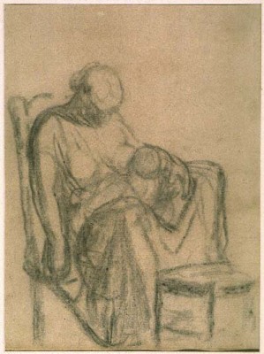 La détresse painting by Honoré Daumier