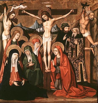 he Crucifixion, painting by Jativa Master