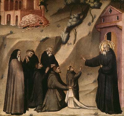 St. Benedict Restores Life to a Young Monk, painting by Giovanni del Biondo
