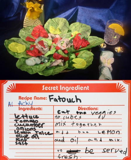 fatouch salad made of paper