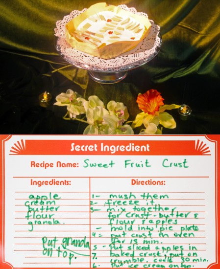 sweet fruit crust made of paper