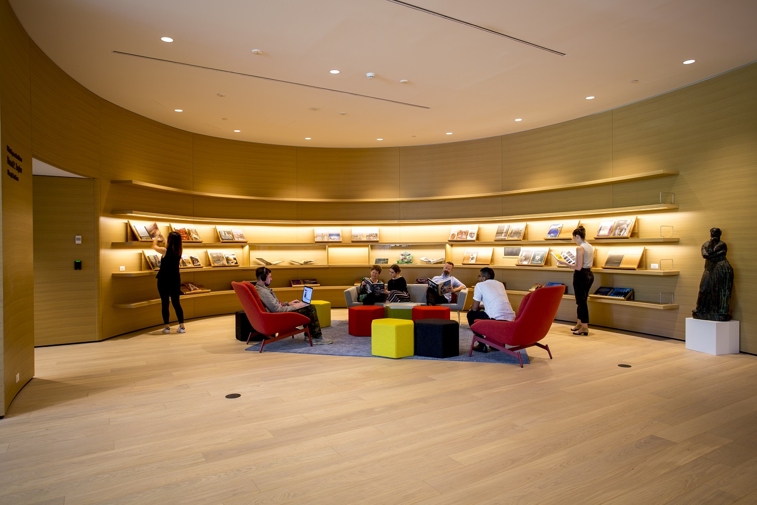 A photo of the AGO reading room outside of the Library and Archives.