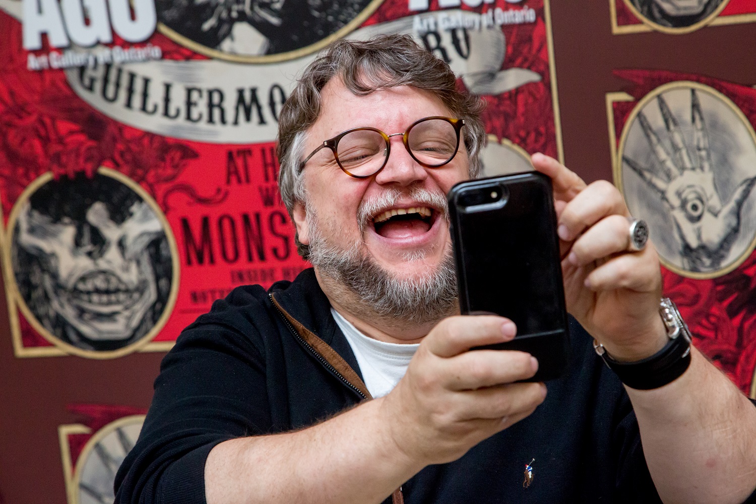 Guillermo del Toro taking a selfie