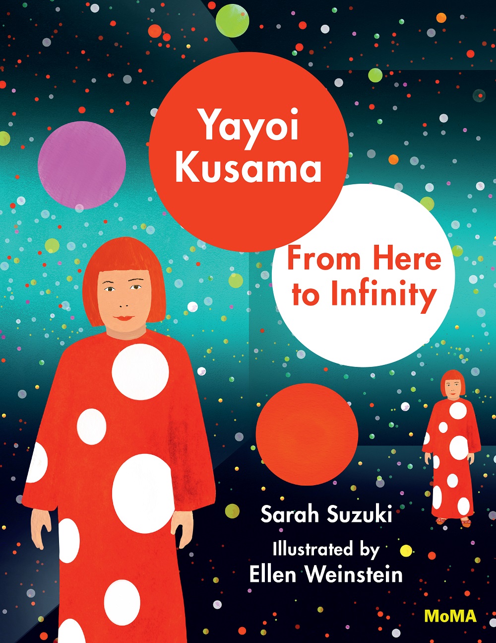 The cover of Yayoi Kusama: From Here to Infinity.