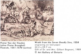 Pieter Van der Heyden, Wrath from the Seven Deadly Sins, 1558