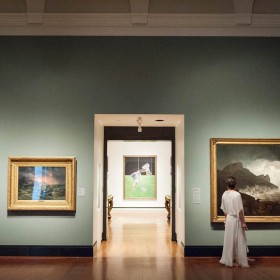 a hallway in the gallery