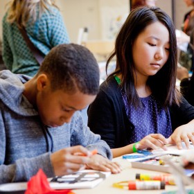 Kids making art