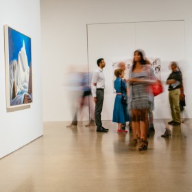 visitors in the gallery