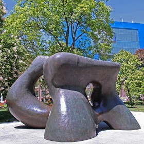Henry Moore, Large Two Forms, installation view