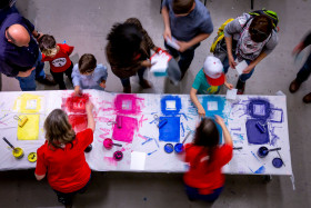 People making art