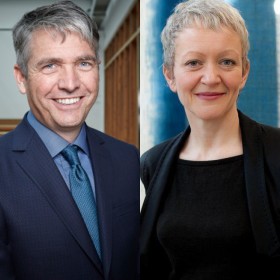 Headshots of speakers Stephan Jost and Maria Balshaw