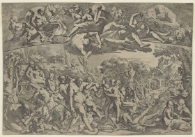 Pietro Testa   Allegory of Autumn, ca. 1642-44 Etching on laid paper Sheet: 49.4 × 71.4 cm (19 7/16 × 28 1/8 in.) Purchase, with funds from the Trier-Fodor Fund, 2020 2019/2351