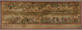 a wide, horizontal hand drawn map of the Ucayali River in Peru, circa 1810-12. 