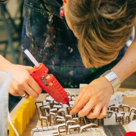 woman making craft