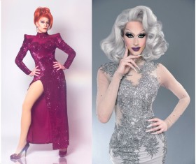 composite image of drag queens Messy Margaret and Ivory Towers. 