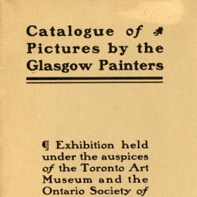Catalogue cover: Catalogue of pictures by the Glasgow painters