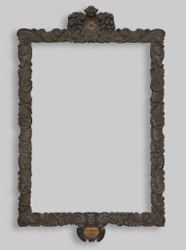 Mary Asfield (English), Auricular frame, 1671. Wood with paint and gilding.