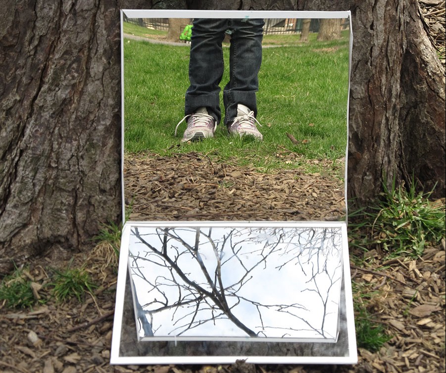 Mirror reflections in the park