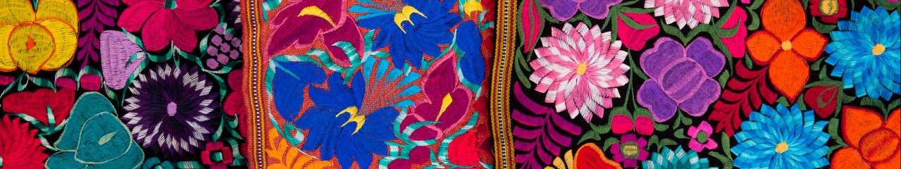 Bright floral mexican fabrics