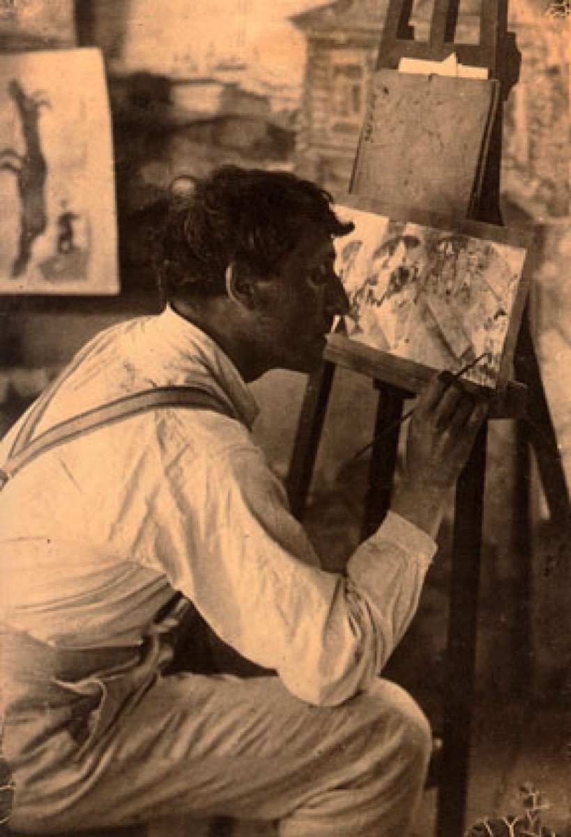 Chagall in his studio