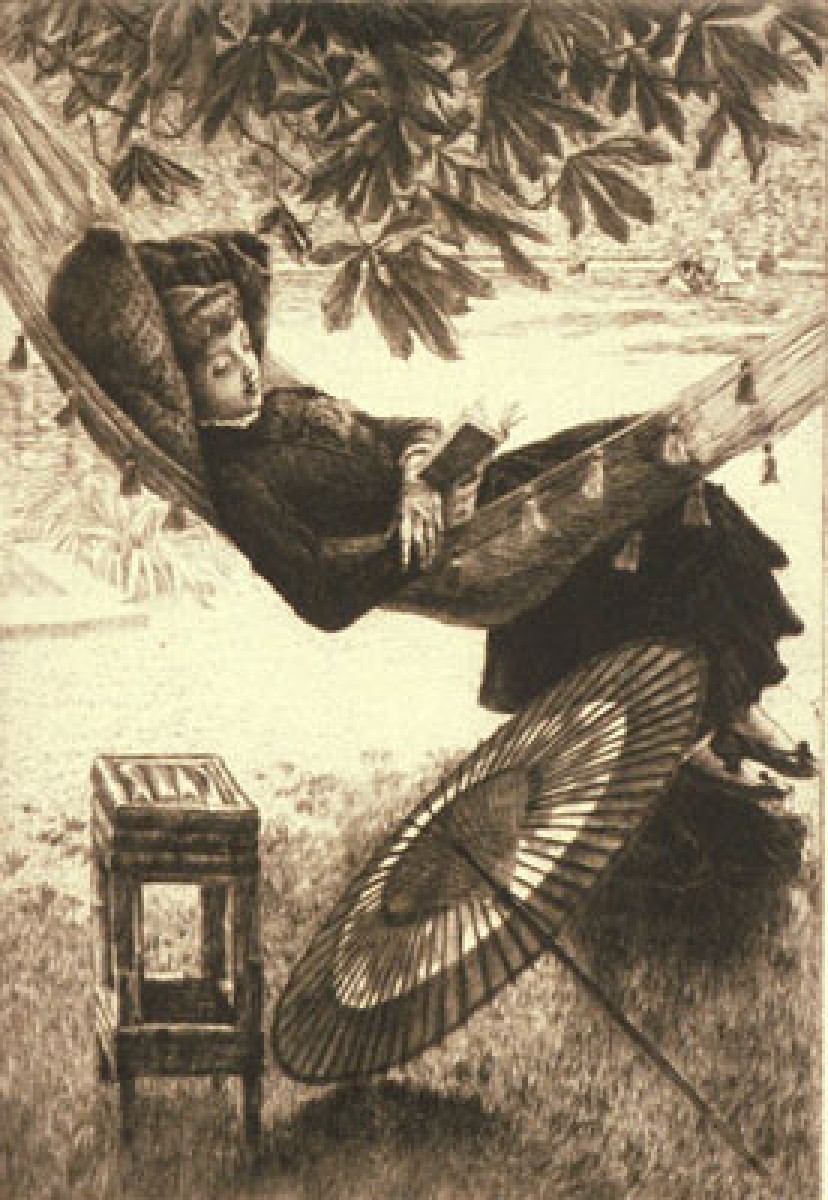 J.J. Tissot (1836-1902) The Hammock 1880