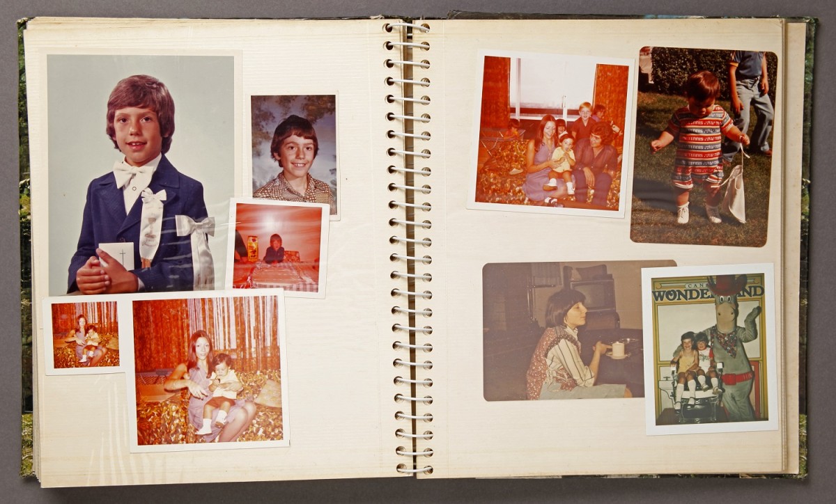 A photo album featuring pictures of children