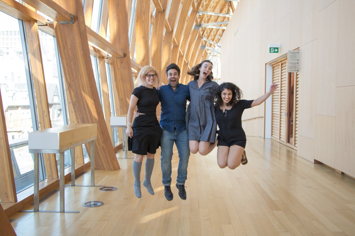 Michelle Tracey, James Smith, Alice Snaden, and Ghazal Azarbad at the AGO