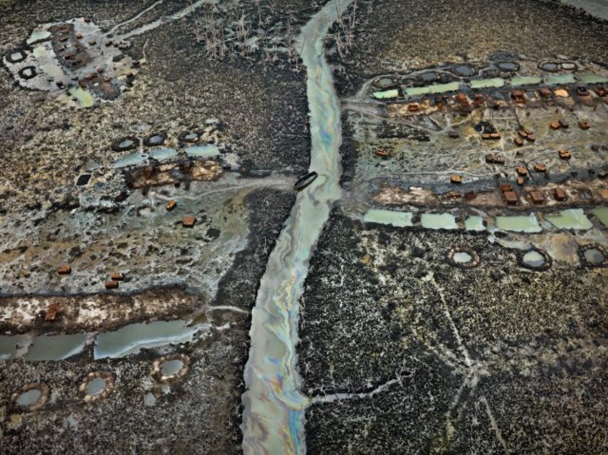 A topographical image of a river