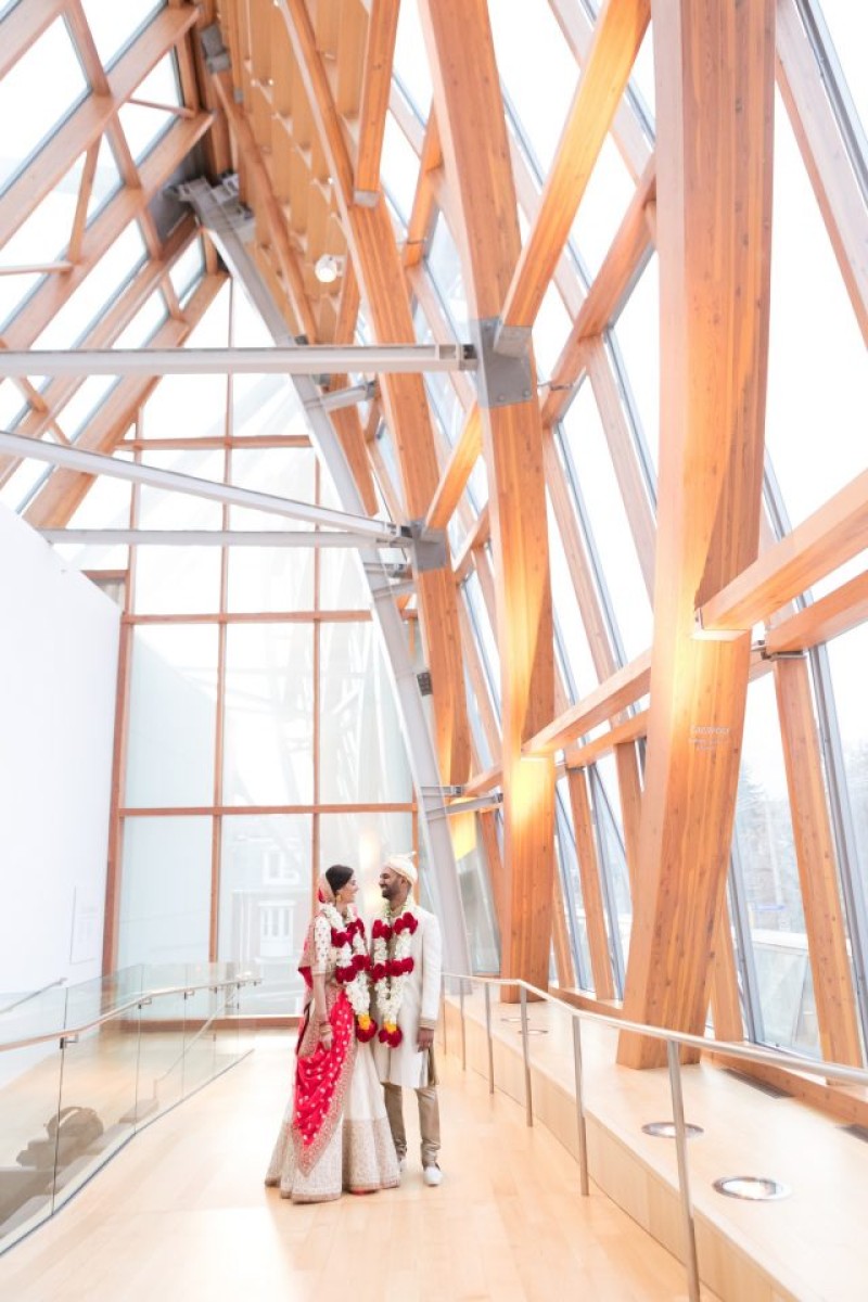 Newly married couple at AGO wedding