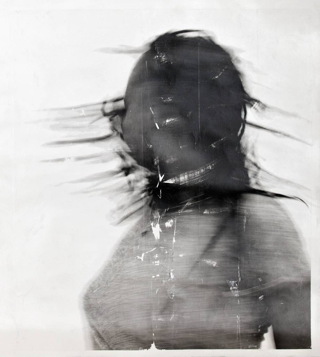 Black and white photographic work by Sandra Brewster