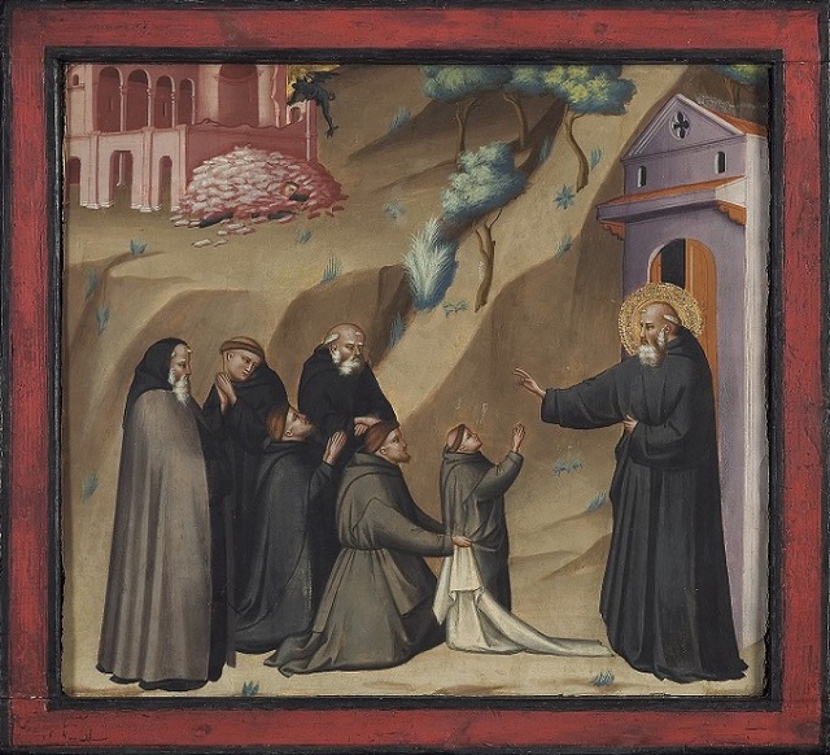 St. Benedict Restores Life to a Young Monk, painting by Giovanni del Biondo