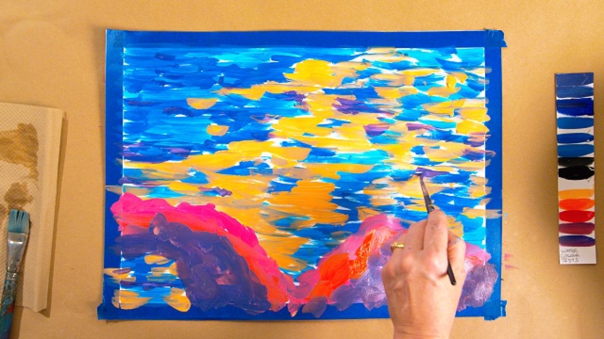 Still of painting demonstration video.