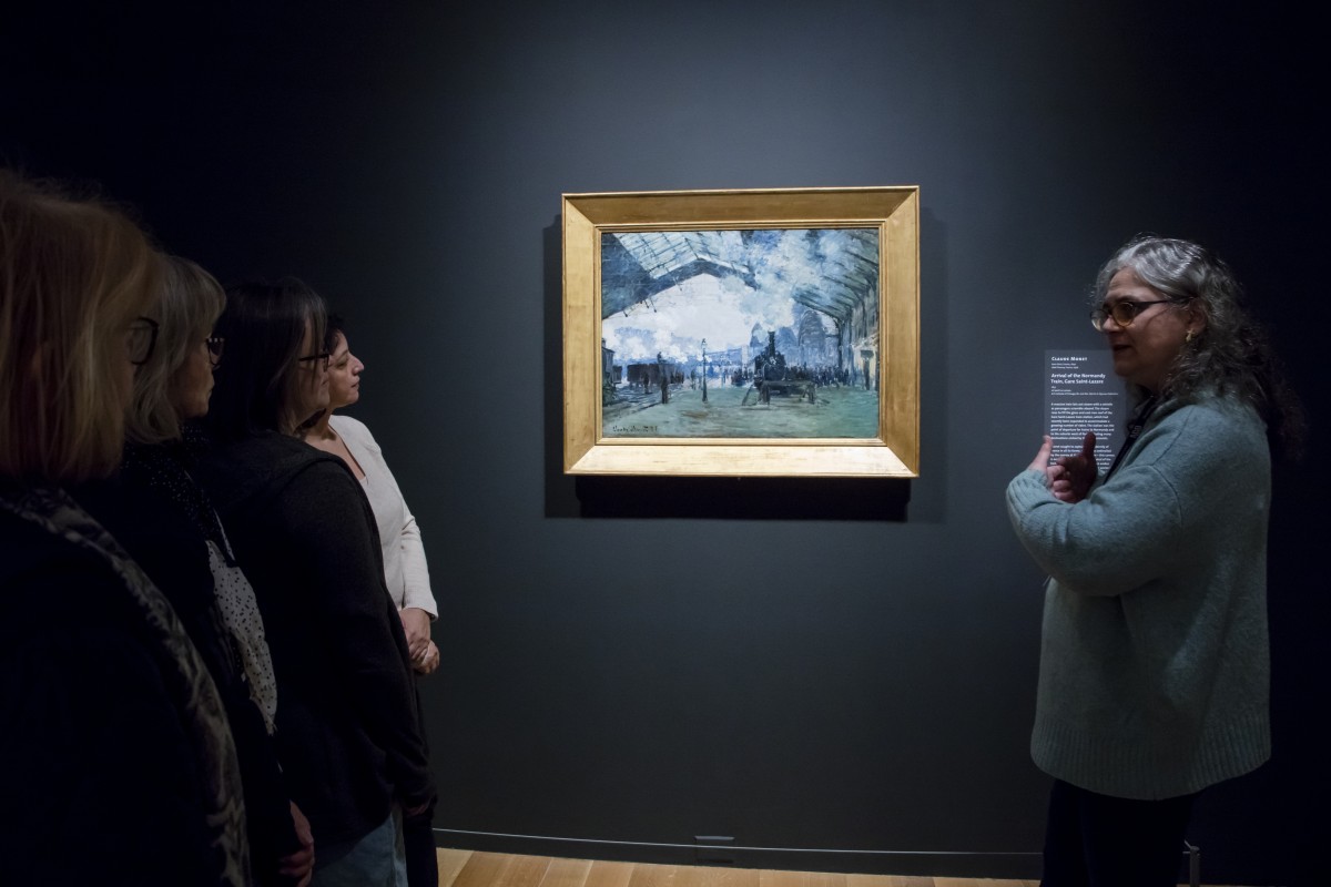 Gallery Guide with Monet painting