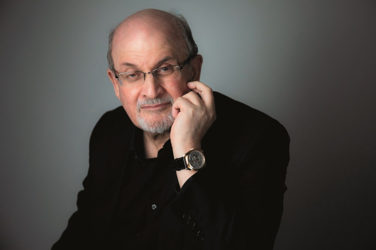 Headshot of author Salman Rushdie