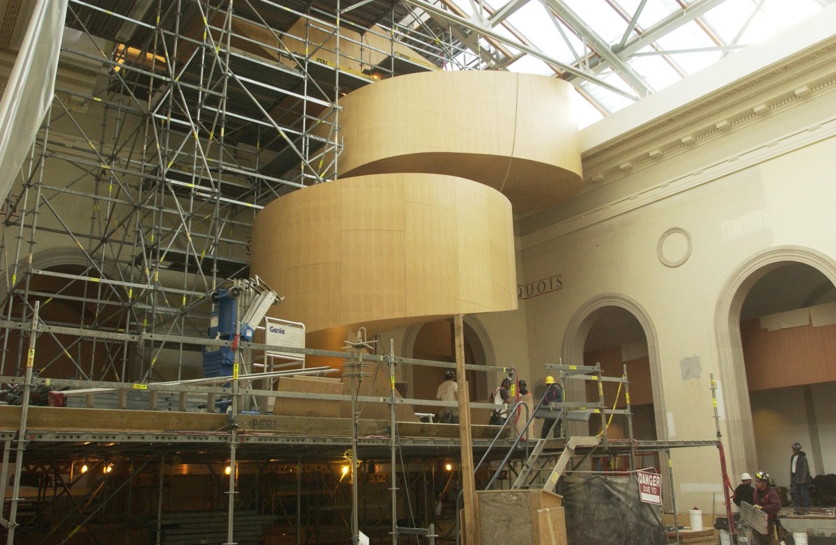 Construction of spiral staircase