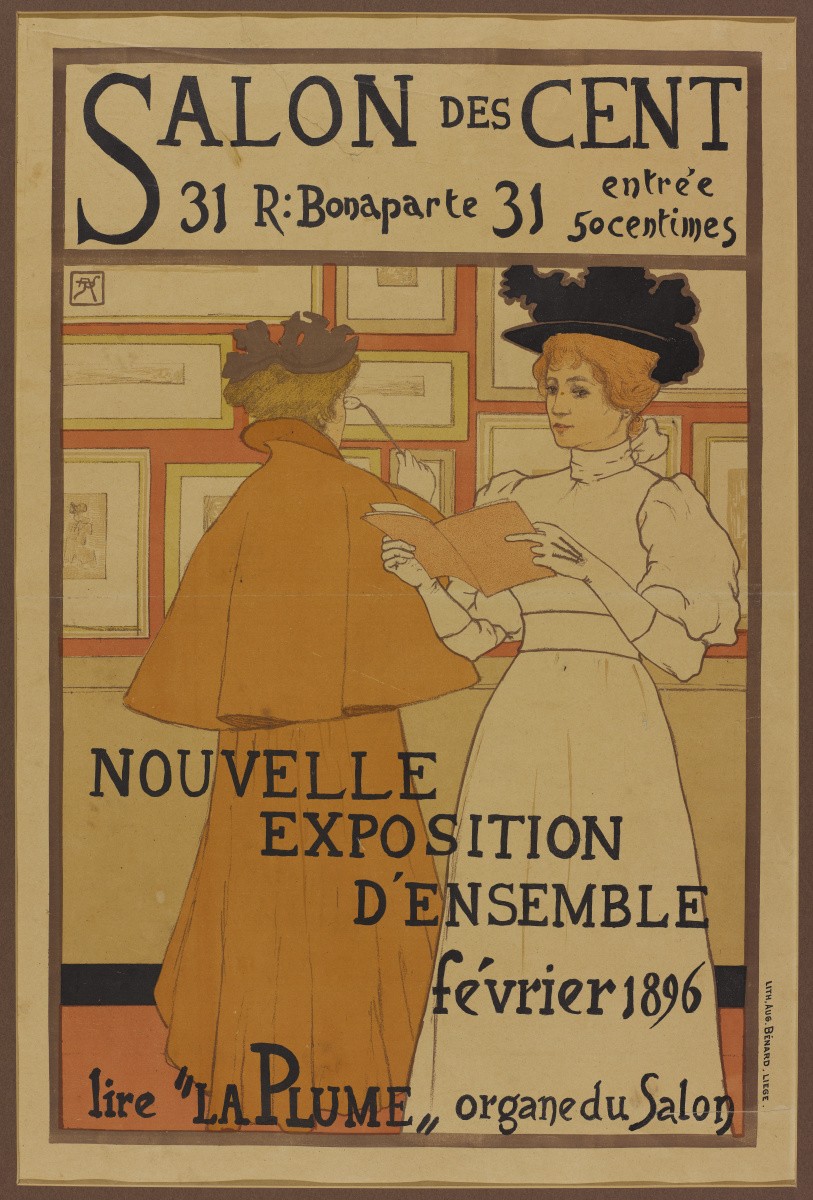Two women on a poster