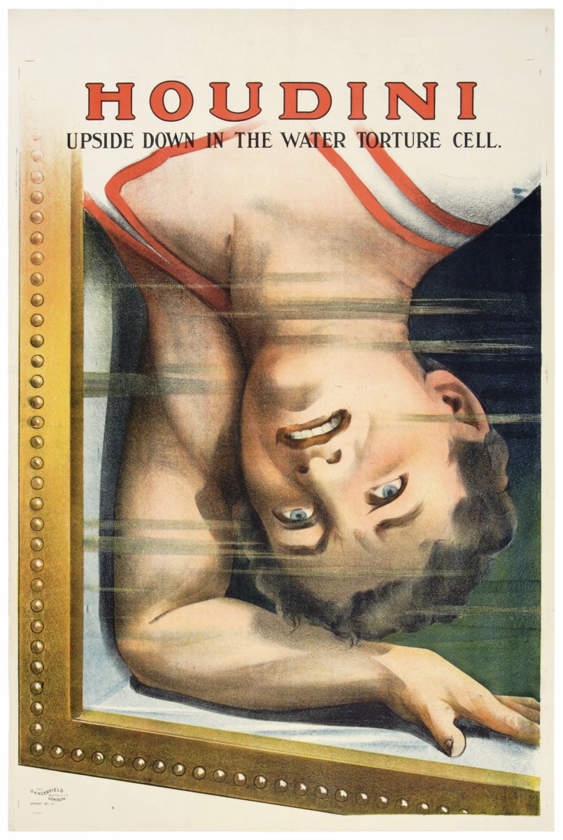 Houdini Upside Down in the Water Torture Cell