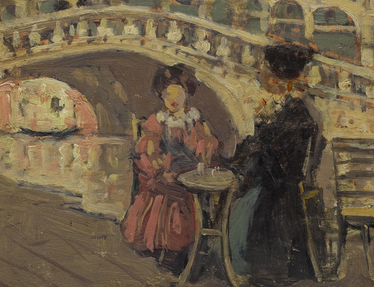 James Wilson Morrice, Two Women Seated Near the Rialto Bridge, Venice