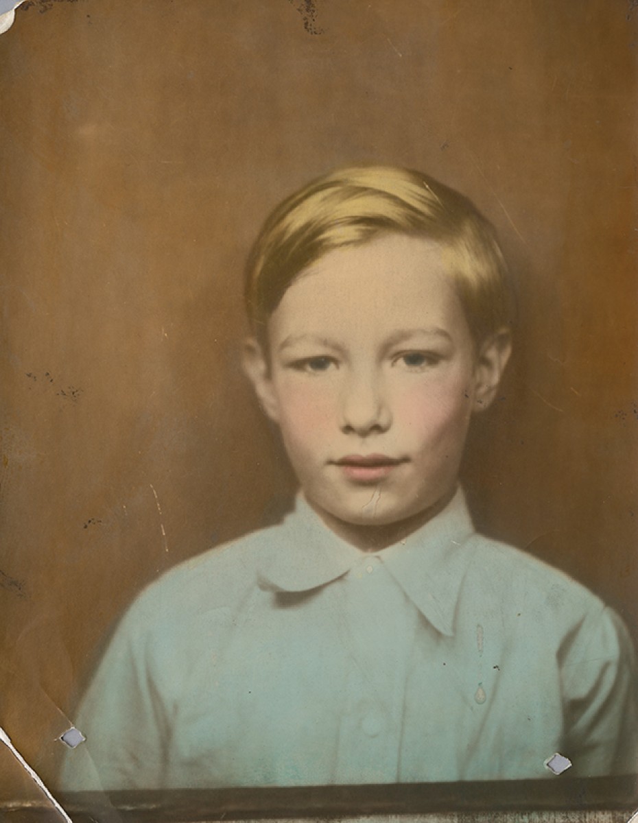Andy Warhol as a young boy