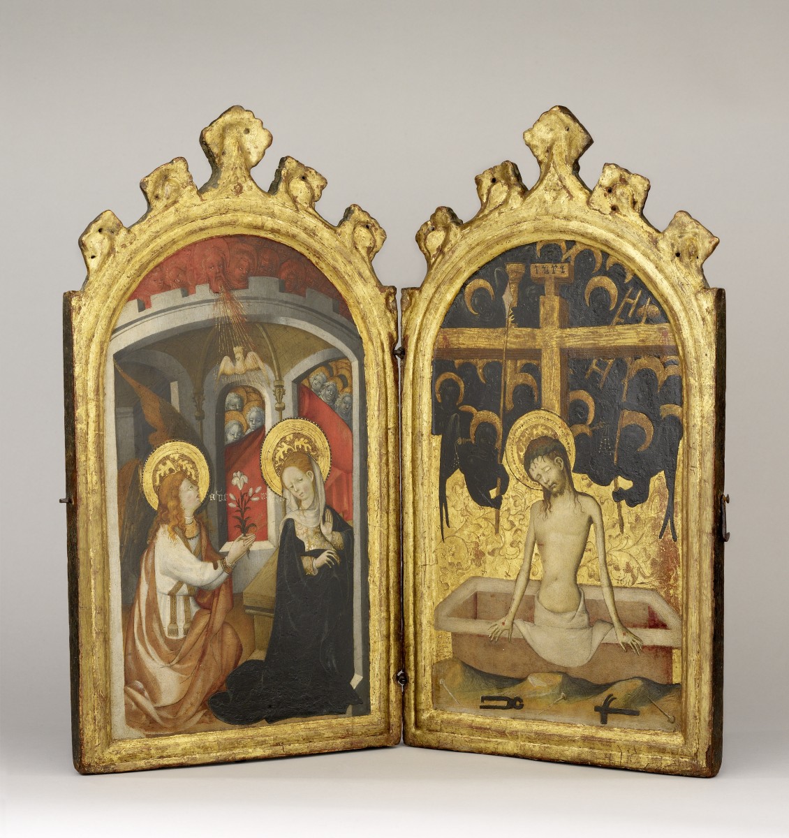 Gonçal Peris Sarria, Diptych: The Annunciation, and the Man of Sorrows