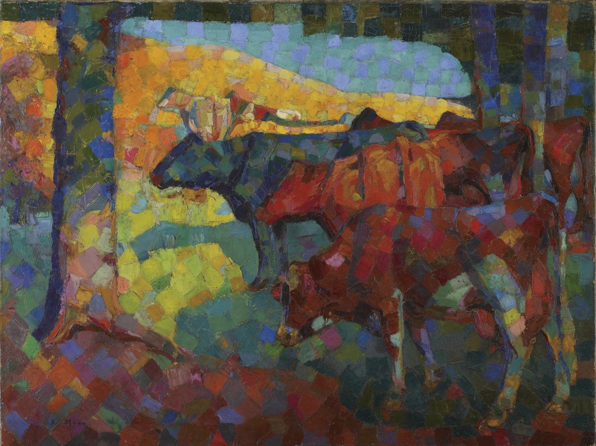 Kathleen Munn, Untitled (Cows on a Hillside)