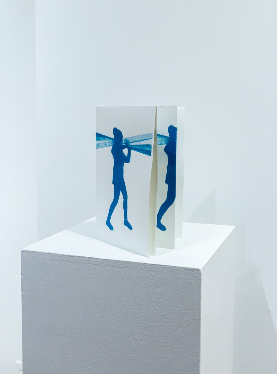 Maria Hupfield, Four Lines in Four Directions (blue), 2021.