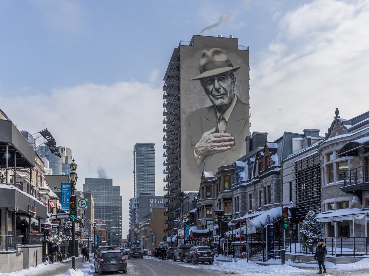 Leonard Cohen Mural - Crescent Street