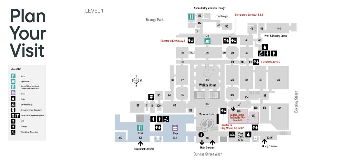 Gallery map Level 1